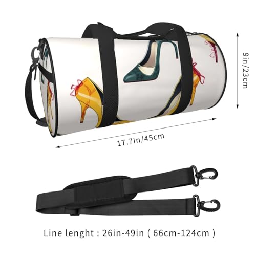 Travel Bag For Women,High Heel Shoes Print Personal Item Duffle Bags,Weekend Travel Duffel Tote Bag,Travel Sport Gym Bag For Men,Airplane Travel Essentials For Flying4