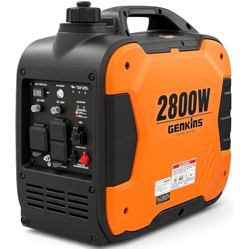 GENKINS 2800W Portable Inverter Generator, Quiet Lightweight for Camping Home Backup