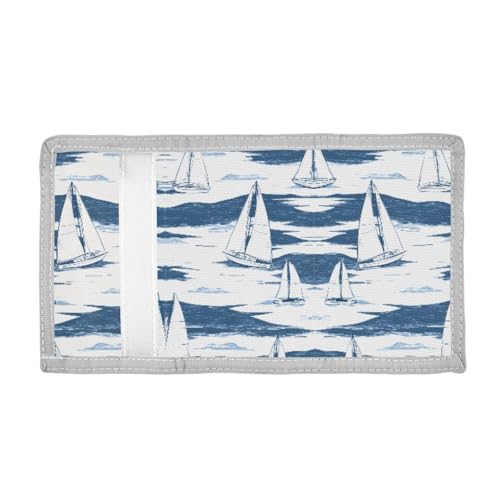 ALAZA Kids Wallets for Boys Girls Toddler Trifold Wallet Children Small Sail Boat with Zipper Coin Pocket2