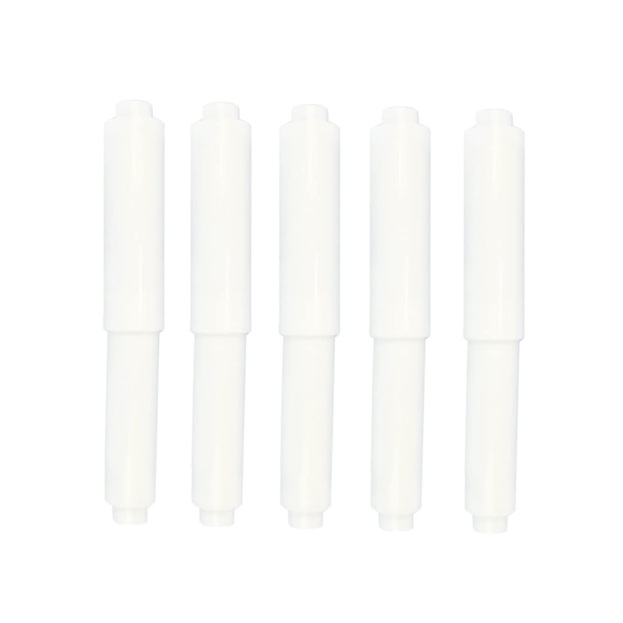 HEMOTON Toilet Paper Roller Paper Roller Core 5 Pack Plastic Replacement for Commercial Bathroom Dispenser