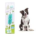 Dog Toothbrush & Cat Toothbrush?Dog Teeth Cleaning Products Dog Dental Care Cleaning Brushes Dual-Ended Cleaning Kit Green