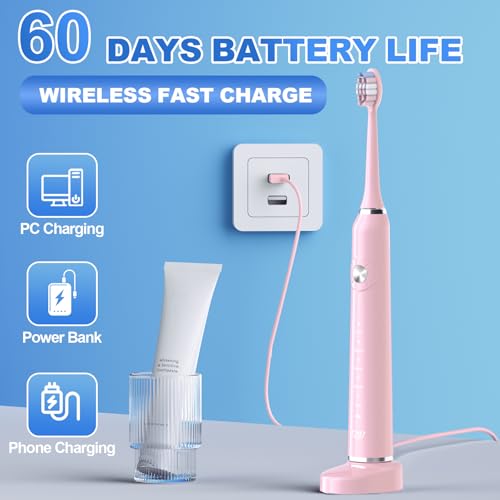 Image of JTF Electric Toothbrush for Adults with 5 Professional Modes & Smart Timer