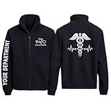 Intriklo Custom Nurse Fleece Jacket, RN CNA LPN Medical Zip Up Coat, Embroidered Name, Gift for Nurse, RN Fleece Jacket, Nursing Jackets for Women Men 26