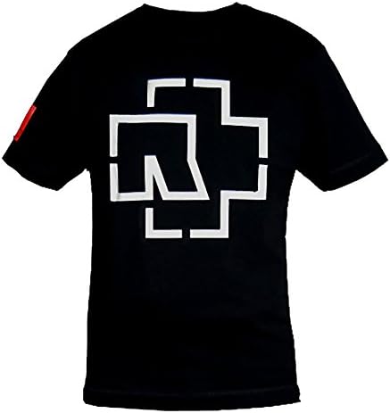 Rammstein T-Shirt Logo Black Official Band Merchandise Fan Shirt with Chest and Back Print