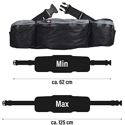 Trixie 3237 Dog Activity Hüfttasche Baggy Belt, Gurt: 62–125 cm, schwarz/grau