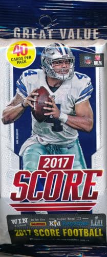2017 Score Football AWESOME Factory Sealed JUMBO FAT Pack with 40 Cards! Loaded with ROOKIES & EXCLUSIVE Inserts! Look for RC & Autos of Patrick Mahomes Deshaun Watson Trubisky & More!