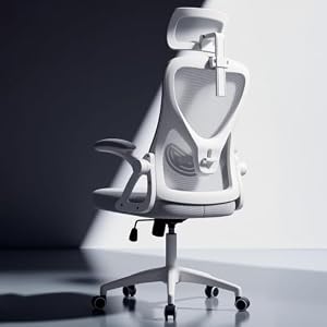 Ergoreal オフィスチェア デスクチェア 腰サポート 跳ね上げ式アームレスト 高さ＆角度調整可能な3Dヘッドレスト 通気性メッシュ 腰痛対策 35°ロッキング機能 パソコンチェア ゲーミングチェア ゲームチェア 疲れない 人間工...