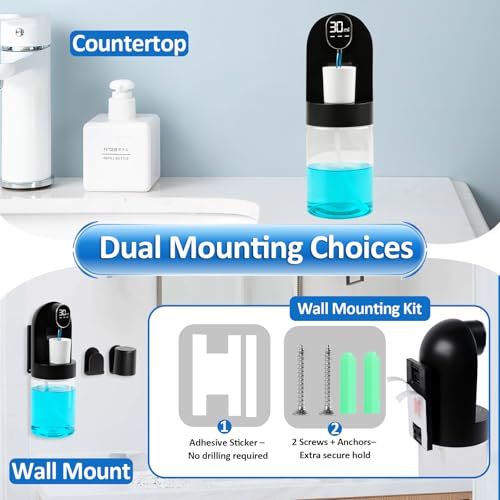 Image of Mouthwash Dispenser for Bathroom, Automatic Mouthwash Dispenser, 20.29 oz Touchless Electric Wall Mounted Mouth Wash Dispenser, 4 Modes with 4 Magnetic Cups for Kids & Adults,Bathroom Accessories Set