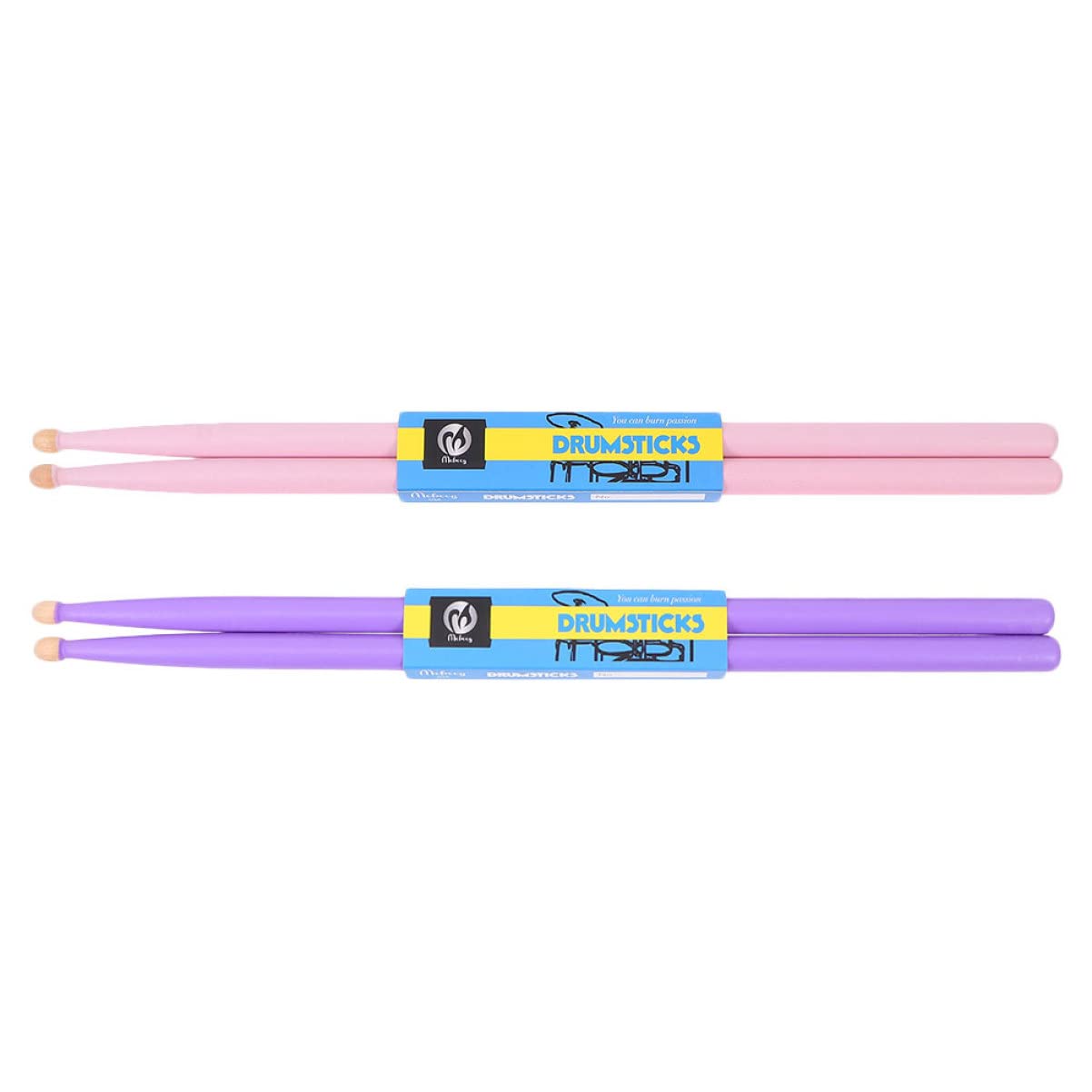 Milisten2 Pairs Maple Sticks Beginner Durm Sticks Bamboo Drumstick Natural Wood Drumsticks Kids Drumsticks Pink Drumsticks Drum Mallet Maple Drum Sticks Purple Percussion Drum Music 5a