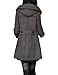 Tanming Women's Warm Double Breasted Wool Pea Coat Trench Coat Jacket with Hood (Grey-S)