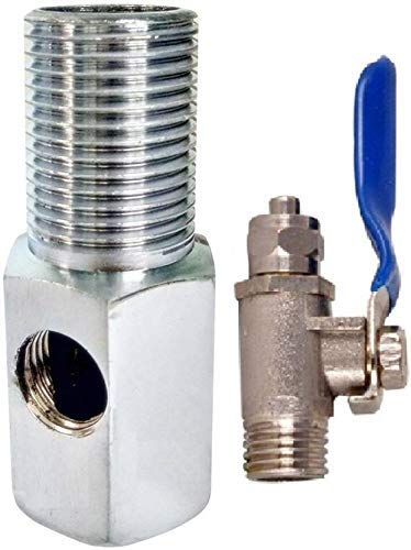 1/2" Brass Nipple with 1/4" (6mm) Brass Inlet Ball Valve for 1/4" (6mm) RO Pipe Tubing (Coupling Set-Diverter Valve & On/Off Tee Valve) suitable For RO Water Purifier (Blue)-image-33