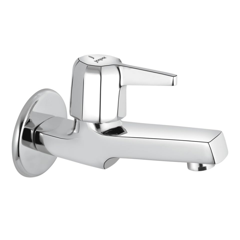 Jaquar Bib Tap with Wall Flange | Wall Mounted Bib Cock | Chrome Finish | Durable Bathroom & Kitchen Tap-image-10