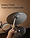 Donner Mute Cymbal for Electronic Drum Set, 17-inch Triple-Zone Crash/Ride Cymbal for Electric Drum Kit, 3 Zone E Cymbal for Digital Drum (CYB-17T)