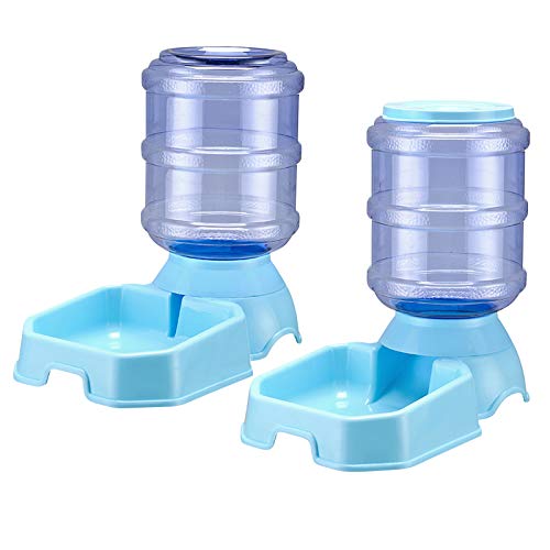 Pet Feeder And Water Food Dispenser Automatic For Dogs Cats, 100% Bpa-Free, Gravity Refill, Easily Clean, Self Feeding For Small Large Pets Puppy Kitten Rabbit Bunny (E-Blue) #TOP16