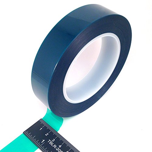 5 Roll High Temp Masking Tape Kit For Powder Coating, Painting, Hydrodip, Sublimation - Green Polyester 1/4", 3/8", 1/2", 3/4" & 1" #TOP5