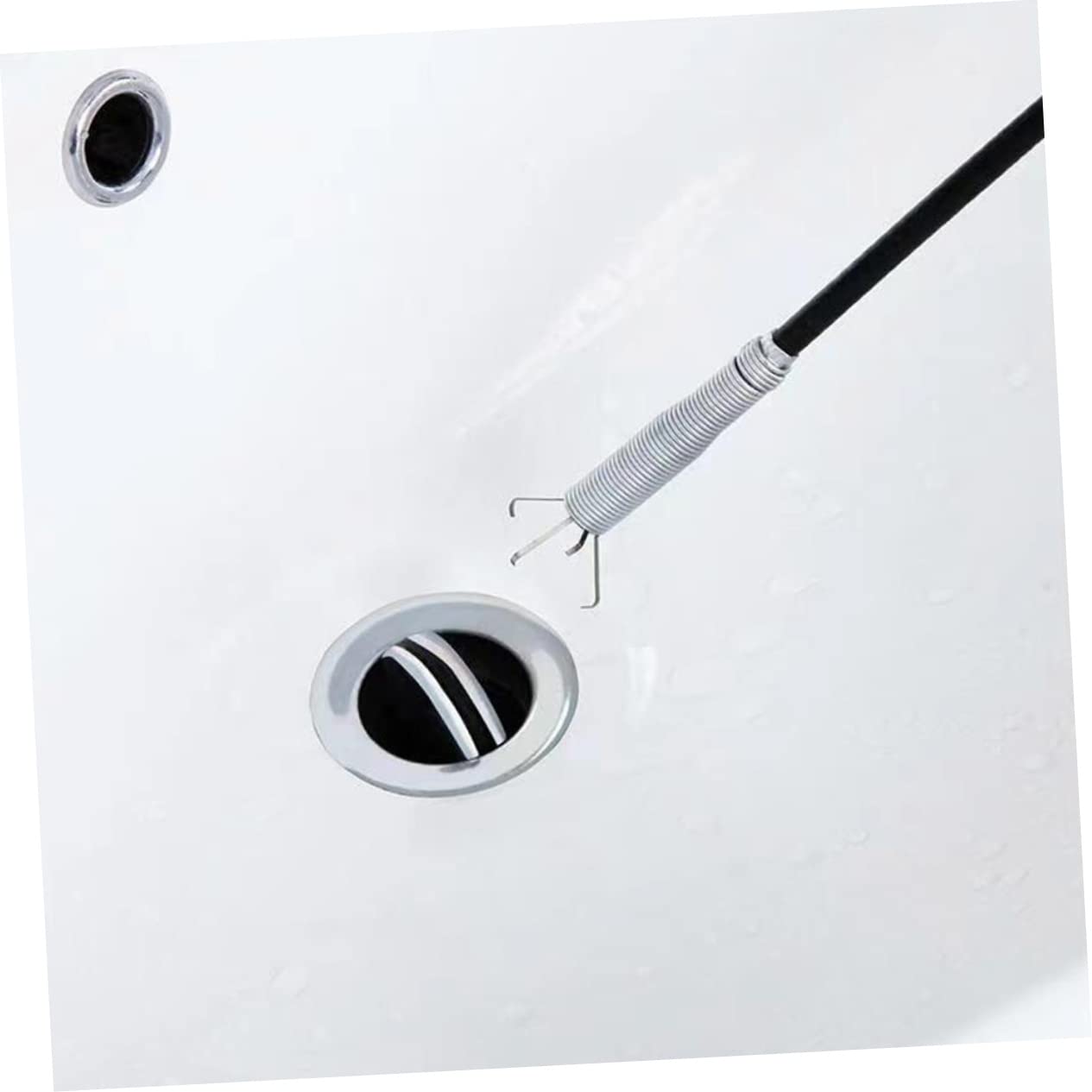 Ipetboom 2pcs Extended Grabber Drain Tools Flexible Sink Claw Pickup for Pipeline Cleaning