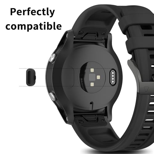 Vancle 10 sztuk silikonowych zatyczek przeciwpyłowych do Garmin Vivoactive 6/5/4/4s/3, Fenix 8/7/7S/7X/6/6S/6X/5/5S/5X, Venu 3/3s/2, Instinct 3/2, Epix 2 Pro, zatyczki chroniące przed kurzem do