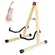 Cello-Ständer mit Bogenhalter, A-förmiger Holzfußständer mit gepolstertem Schaumstoff – Handgefertigte Halterung für 1/2, 3/4, 7/8, 4/4 (Vollgröße) Celli und Gitarren (Bambus, Cello)