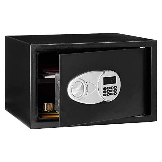 AmazonBasics Steel, Security Safe Lock Box, Black - 1.2 Cubic Feet