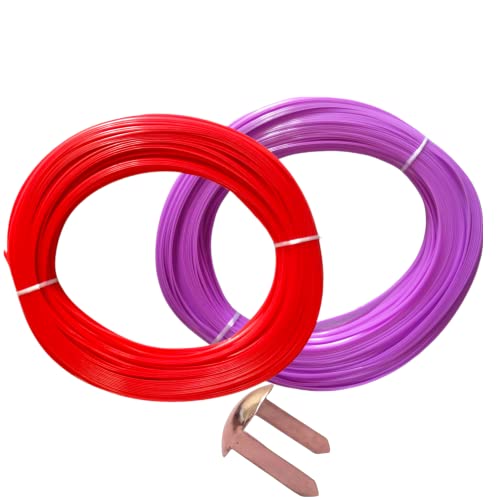 Image of ADW CRAFT'S Plastic Wire for Basket Making(2 Colours Best Combo|Plastic Koodai wire|Glass Wire For Basket Making|Koodai Wire Roll|Plastic Wire For Koodai (200 Grms, Red+Violet, 1)