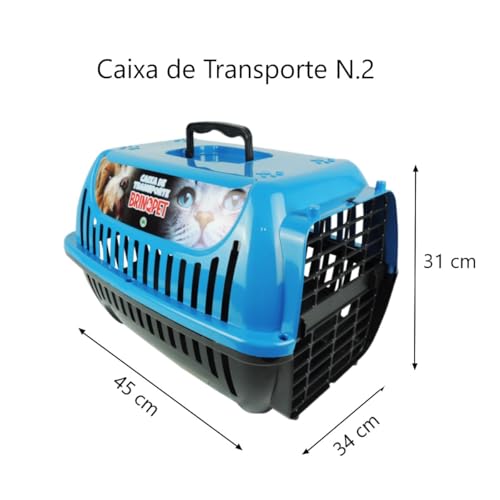 Genérico, Caixa De Transporte N2 Azul Pet Gato Gaiola Carregar Coelhos