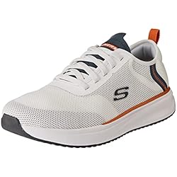 Skechers Crowder Destino, Zapatillas Deportivas Hombre, Blanco White Mesh Synthetic, 42 EU