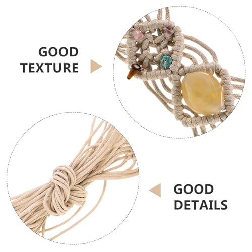 Bohemian Waist Belt: Bohemian Style Woven Belt Braided Adjustable Waist Rope with Stone for Women Dresses Casual3