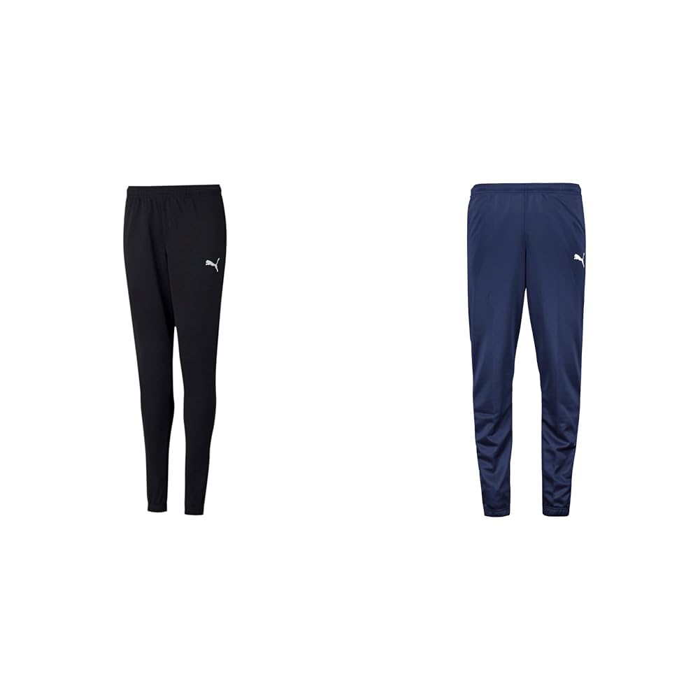 PUMA Unisex Kinder Teamrise Poly Træningsbukser Jogginghose, Black White, 152 EU & Unisex Kinder Teamrise Poly Træningsbukser Jogginghose, Peacoat White, 152 EU