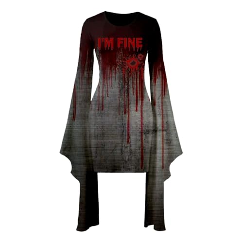 Vestido largo de Halloween gótico cómodo con encaje que no pica 3
