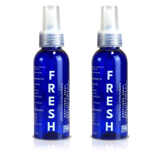 Pack of 2 Rad Fresh Natural Retainer Cleaner Spray With Food Grade Hydrogen Peroxide Sports Guard