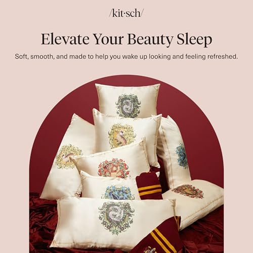 Kitsch & Harry Potter – Toddler Pillowcase with Zipper – Cooling Satin Toddler Pillow Case for Hair & Skin, Better Than Silk Pillowcase – Kids Pillowcase Standard Size (19x26) - Hufflepuff by Kitsch - Image 9