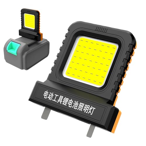 Lámpara de Trabajo LED | Luz De Trabajo Con Batería Para Herramientas Eléctricas - Lámpara Impermeable 21V con Enchufe Deslizante Ajustable para Garaje Taller y Exploración de Cuevas