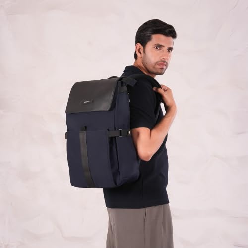 Image of Assembly Kairo 23L Laptop Backpack for Men Women 15.6 Inch Premium PU Leather Office Travel Bag with Tablet Compartment