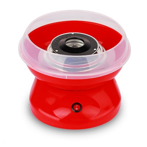Mini Candy Floss Maker, Automatic Cute Candy Floss Machine, Cotton Candy Machine, Kids Gift Christmas Birthday Wedding Party (Red)