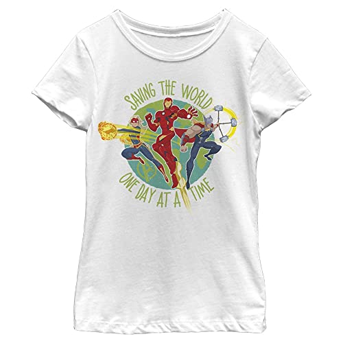 T-shirt Marvel girls de sport et quotidien en blanc taille XS