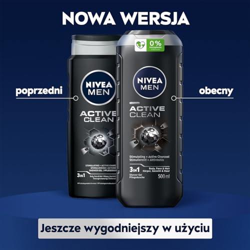 Nivea Men Active Clean Shower Gel 500ml