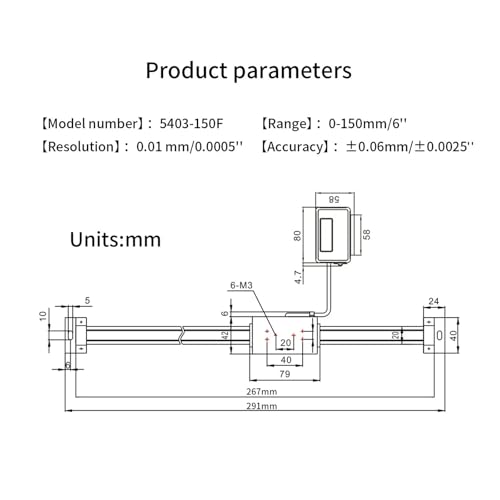 Digital Readout Kit 0-150mm Digital Scales miniatura 2