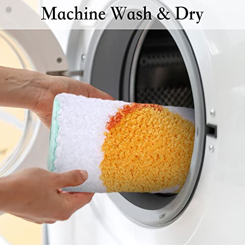 Hi Space Floral Bath Mat Non Slip Daisy Flower Bath Rugs Machine Washable Cute Bathtub Mat Water Absorbant Plush Shaggy Thickend Rugs For Bathroom Kitchen Microfiber Door Mat 18''X25.6'' #TOP3