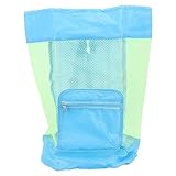 Große Mesh-Strandspielzeugtasche, langlebig, geräumig, Oxford-Stoff, Aufbewahrungsorganisator für Strandspielzeug, Kinder, Outdoor-Aktivitäten, 48 x 24 cm