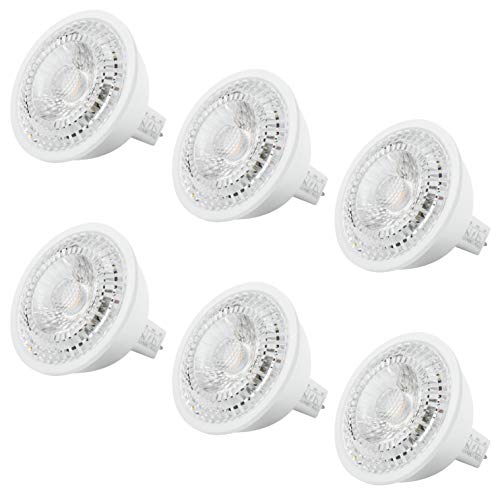 Hyperikon LED MR16 Light Bulb GU5.3 6W=40-50W, Bi-Pin Base, 12V Spot Lighting, UL, Energy Star, Warm White, 6 Pack