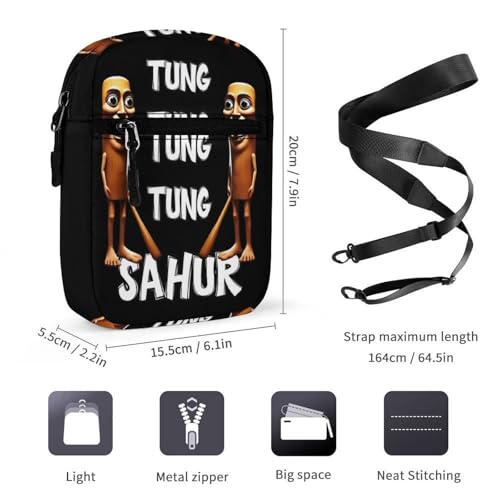 Tung Tung Tung-Sahur Merch Mini Crossbody Bag Shoulder Bag for Men Small Messenger Satchel Bag for Women2