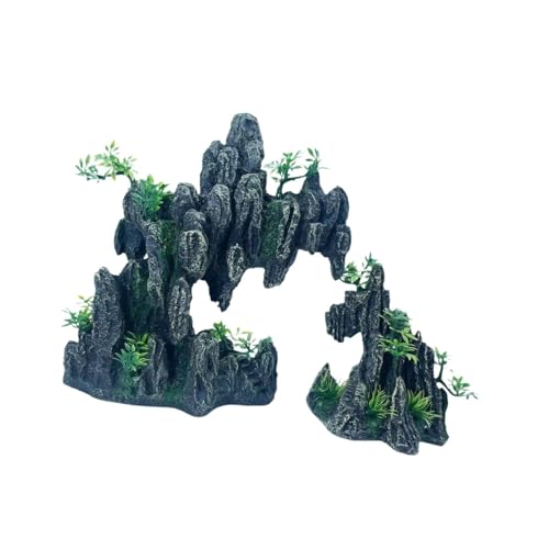 WeiLaiKeQi 水槽用の人工装飾品、家庭向けアクアスケープに最適, 1セット