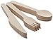 Disposable Sturdy Wooden Cutlery Set | 300 pieces 100% Biodegradable, Eco-Friendly Natural Wooden Utensils, 6” Length, 100 Forks, 100 Spoons and 100 Knives by Spark Nature Silverware| Eco-Friendly Box