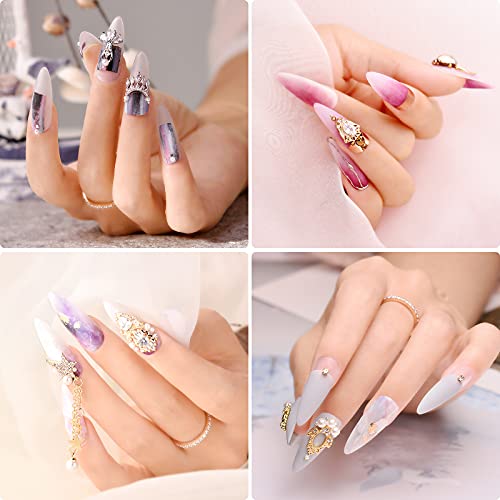Nauxiu 24 Colors Acrylic Nail Powder Set, Colored Acrylic Powder For Nails Diy Art Design 3D Manicure Extension Gifts For Women And Girls #TOP5
