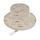 Durio Baby Sonnenhut Kinder Sonnenmütze Junge Mädchen Atmungsaktiv Sommerhut Kinder UV-Schutz mit Bindebändern Khaki mit Dinosaurier 12-24 Monate(Tag Size M)