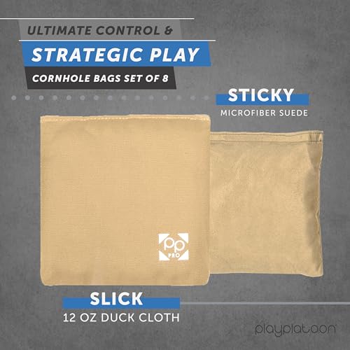 Play Platoon Pro Cornhole Bags Set of 8, Dual Sided, Gold & Black by Play Platoon - Image 3