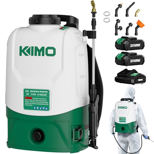 KIMO 4.3 Gal Battery Backpack Sprayer with No Pump