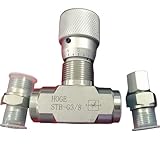 3/8' New Hydraulic adjustable Flow Control Two-way Valve With 2 Pcs 3/8 'NPT Male Thread Pipe Adapter,3/8' NPT Flow Control Valve STB-G3/8 is compatible with hydraulic cylinders of Mini excavators