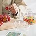 Glass Candy Dish with Lid Covered Candy Bowl Decorative Cookie Jar Clear Salad Bowl Buffet Storage Container for Home Kitchen Coffee Table Office Desk and Party Wedding