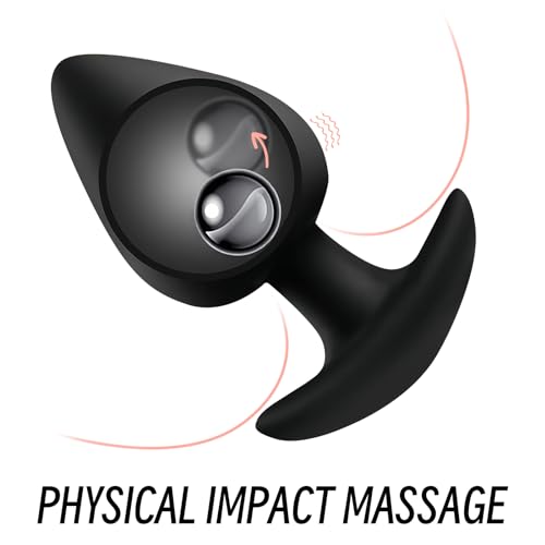 Image of Strawberry Shaped Silicone Anal Plug with Roller Ball Inside for Multi-Dimensional Stimulation. Body-Curved disign: Wearable Sex Toy for Discreet Outdoor Pleasure.